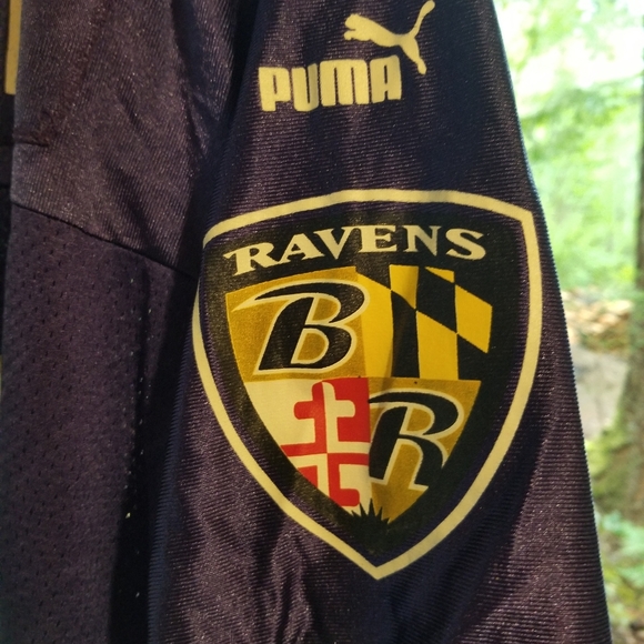 Football Jersey Mesh T Shirt Baltimore Ravens Ray Lewis 52 Purple Puma Large NFL - Picture 4 of 9